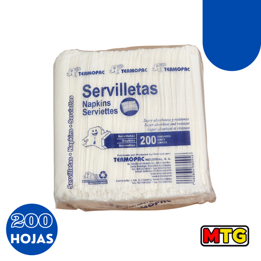 Servilletas de mesa (200 Hojas)