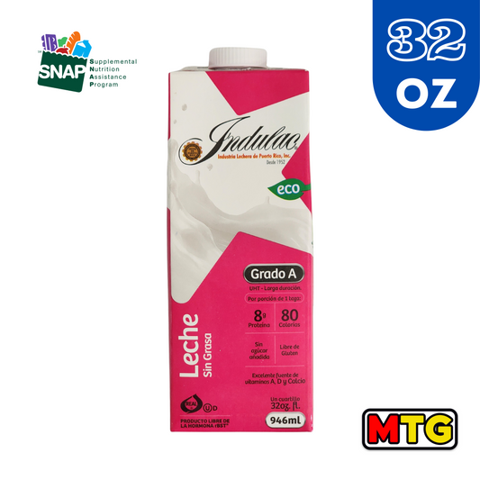 Leche UHT - Indulac Sin Grasa 32oz