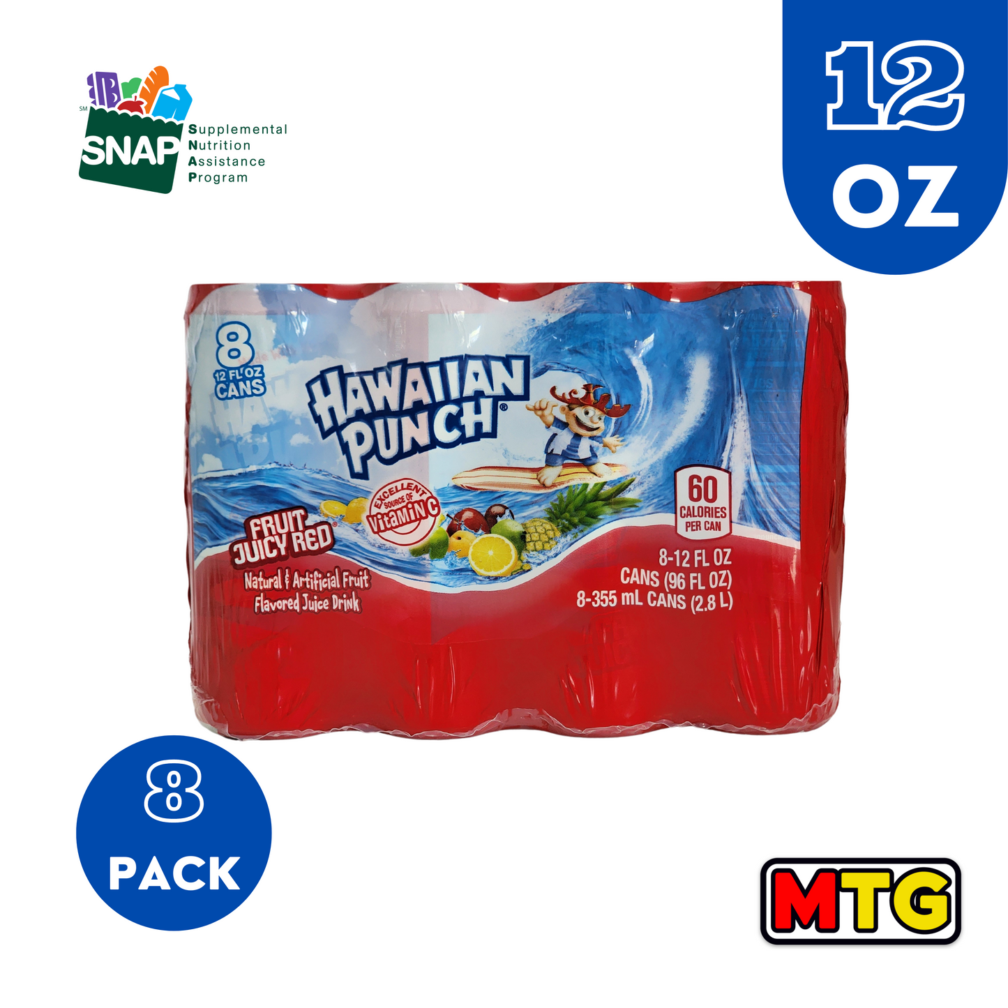 Refresco - Hawaiian Punch 12oz (8 Pack)