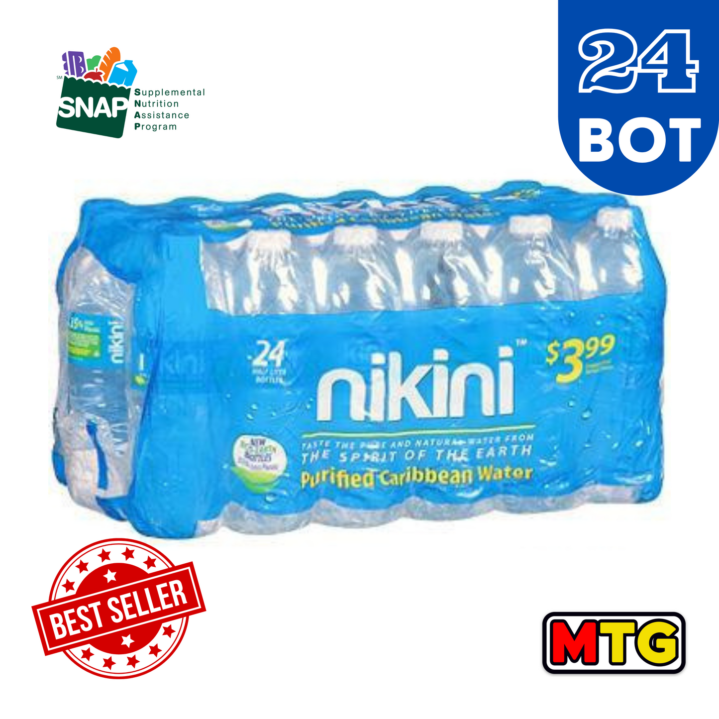 Nikini - Caja de 24 Botellas de Agua